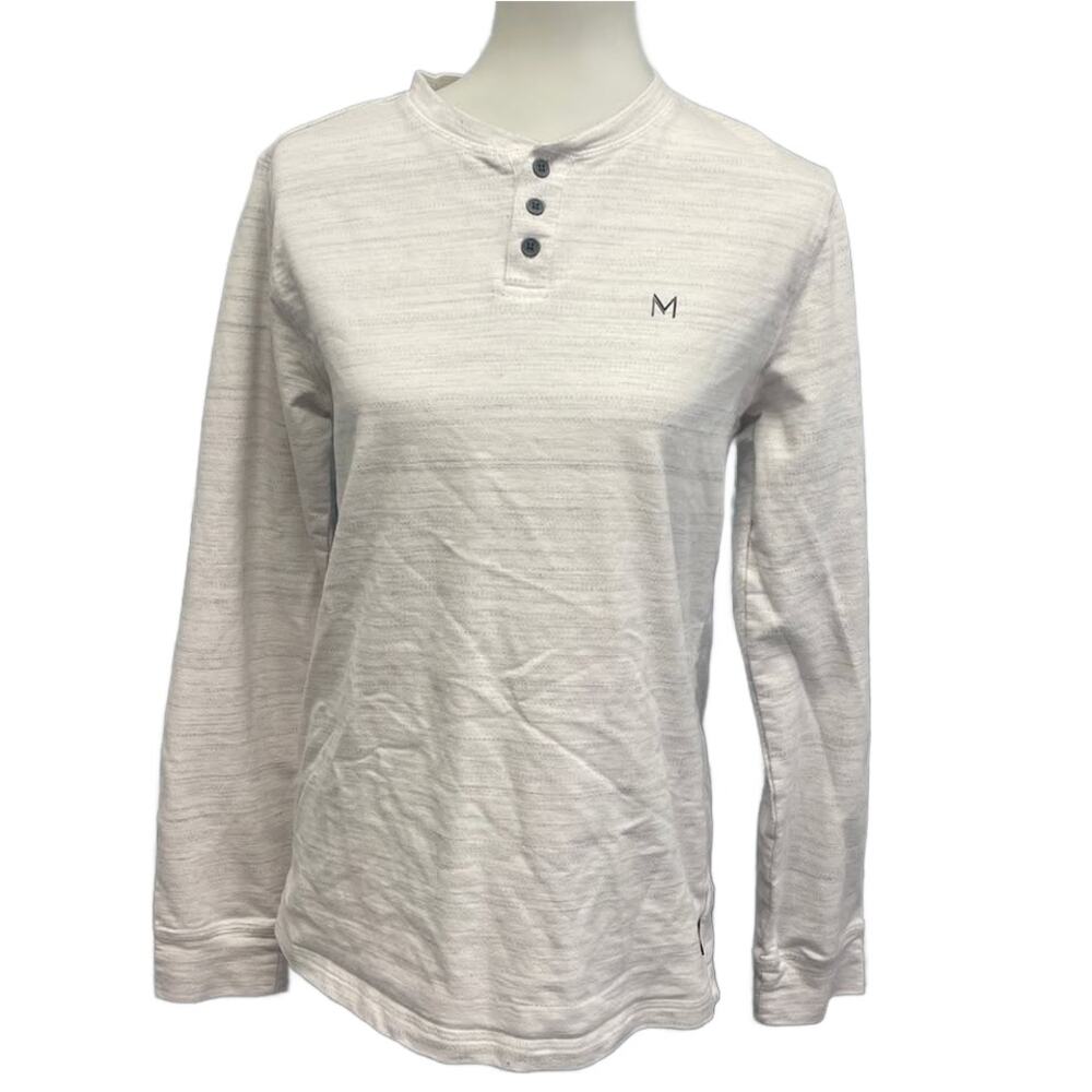 Maven Mens Medium Long Sleeve Three Button PolyCotton Henley Tee Shirt